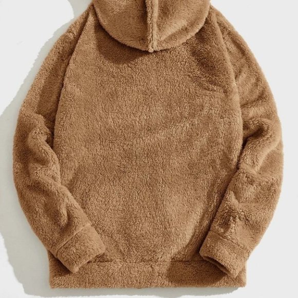 Camel Mens Teddy Hoodie - Picture 4 of 6